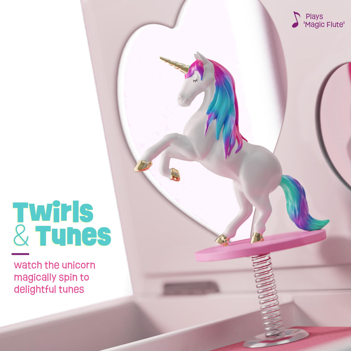 Pretty Me Unicorn Musical Jewelry Box for Kids - Gifts for Girls Ages 3-8