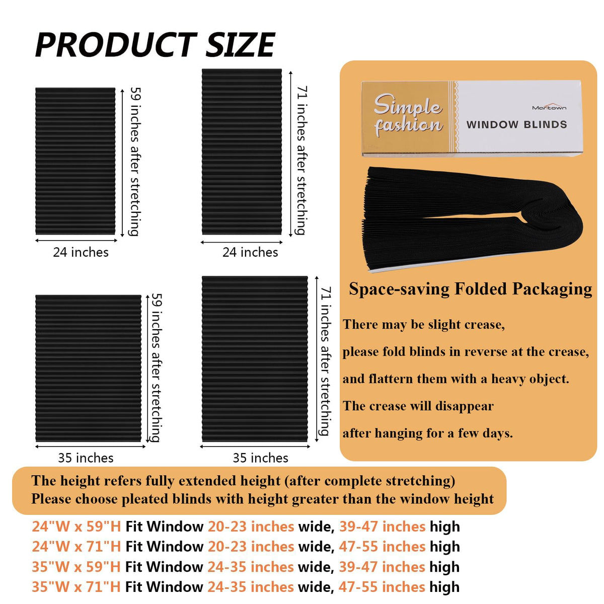Window Blinds Cordless No Drill Cut to Size Stick On Temporary Paper Shades