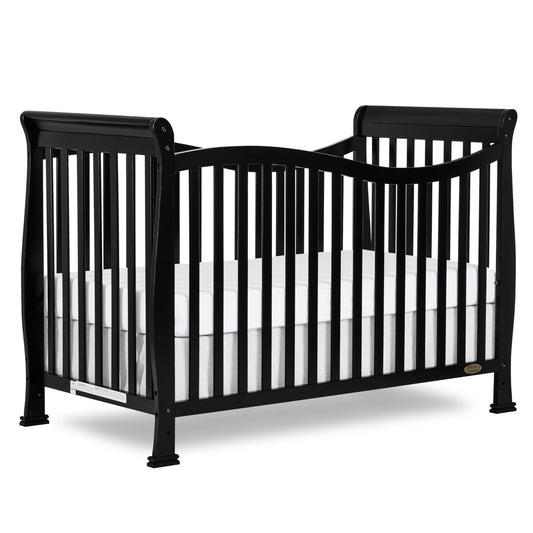 Dream On Me Violet 7-in-1 Crib to Full Size Bed, GREENGUARD Gold, Black