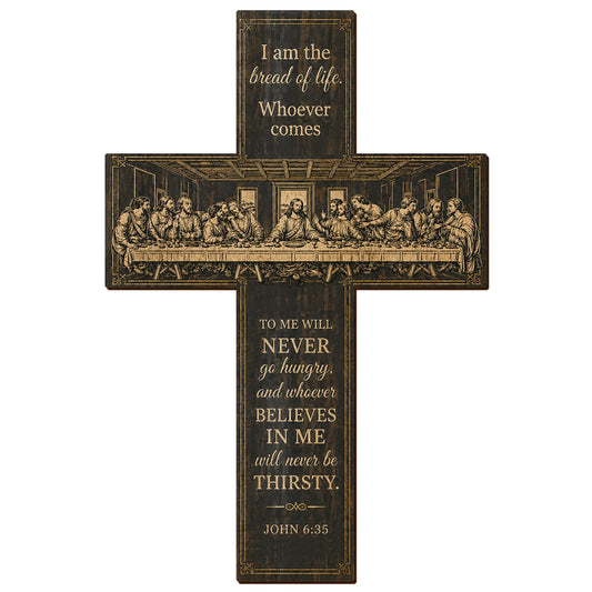 She Love Wooden Cross Wall Decor, 12 Inch Lightweight Christian Wall Art