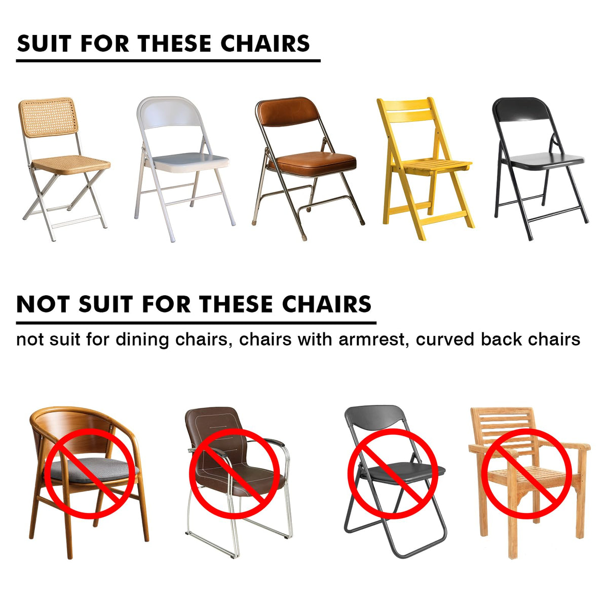 Fixwal 36 Pcs White Folding Chair Covers Spandex Stretch Slipcover