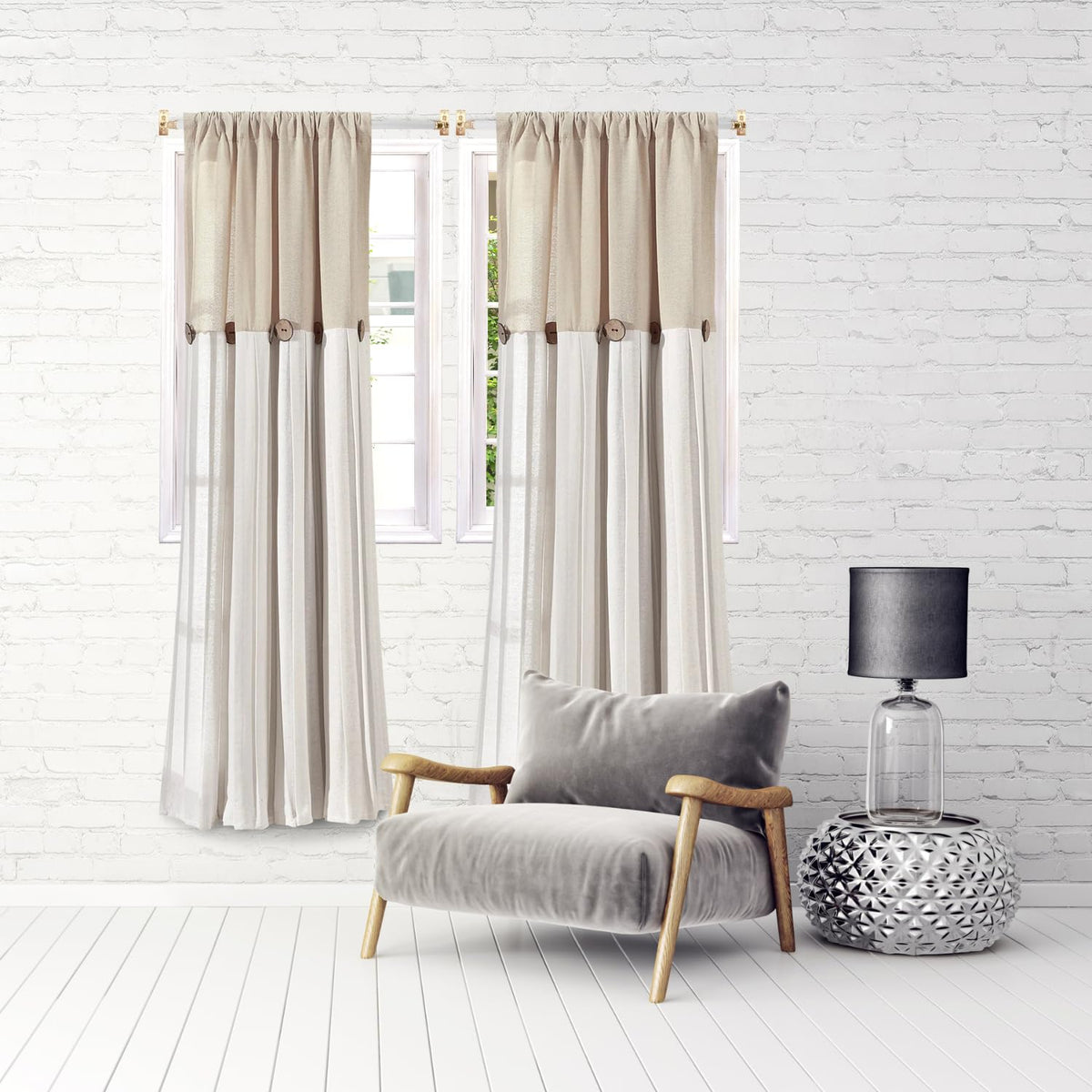 Amazing Drapery Hardware White Swivel Sash Curtain Rods, Set of 4