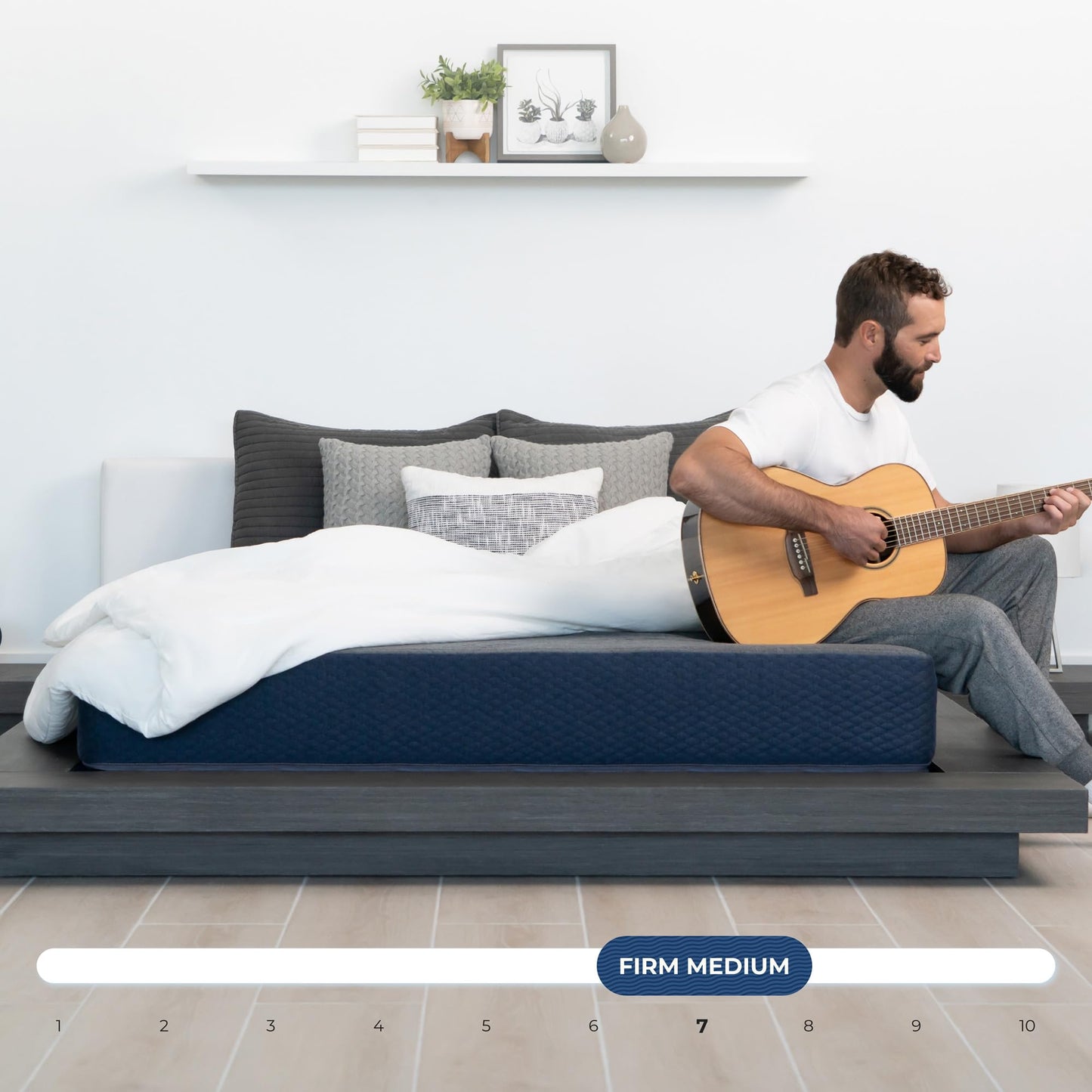 DREAMFOAM Brooklyn Bedding Copperflex Essential 8" Gel Memory Foam Mattress |Olympic Queen 66x80|Made in Arizona