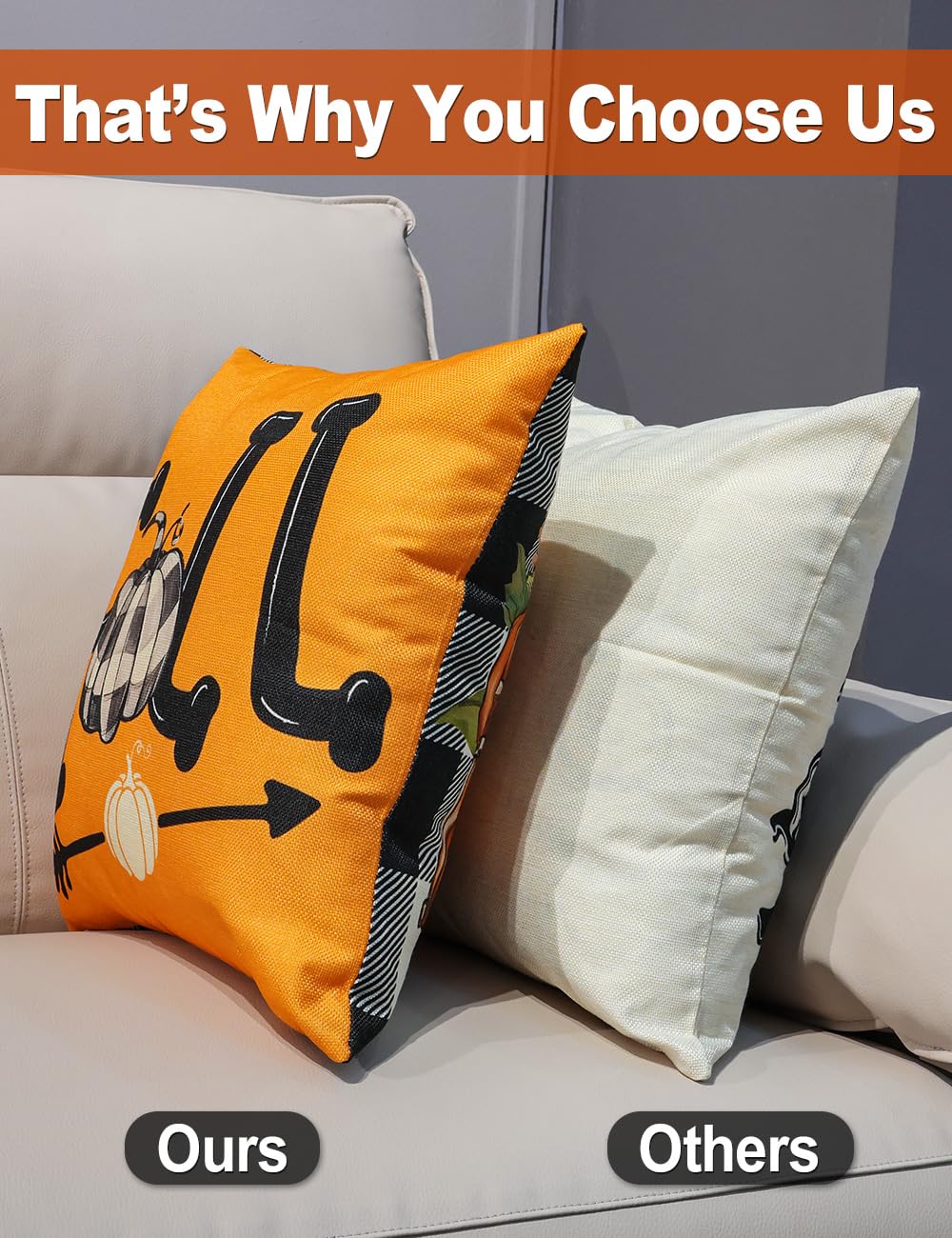 multiwins Fall Pillow Covers 16x16 4Pcs Double-Sided Print for Home Decor