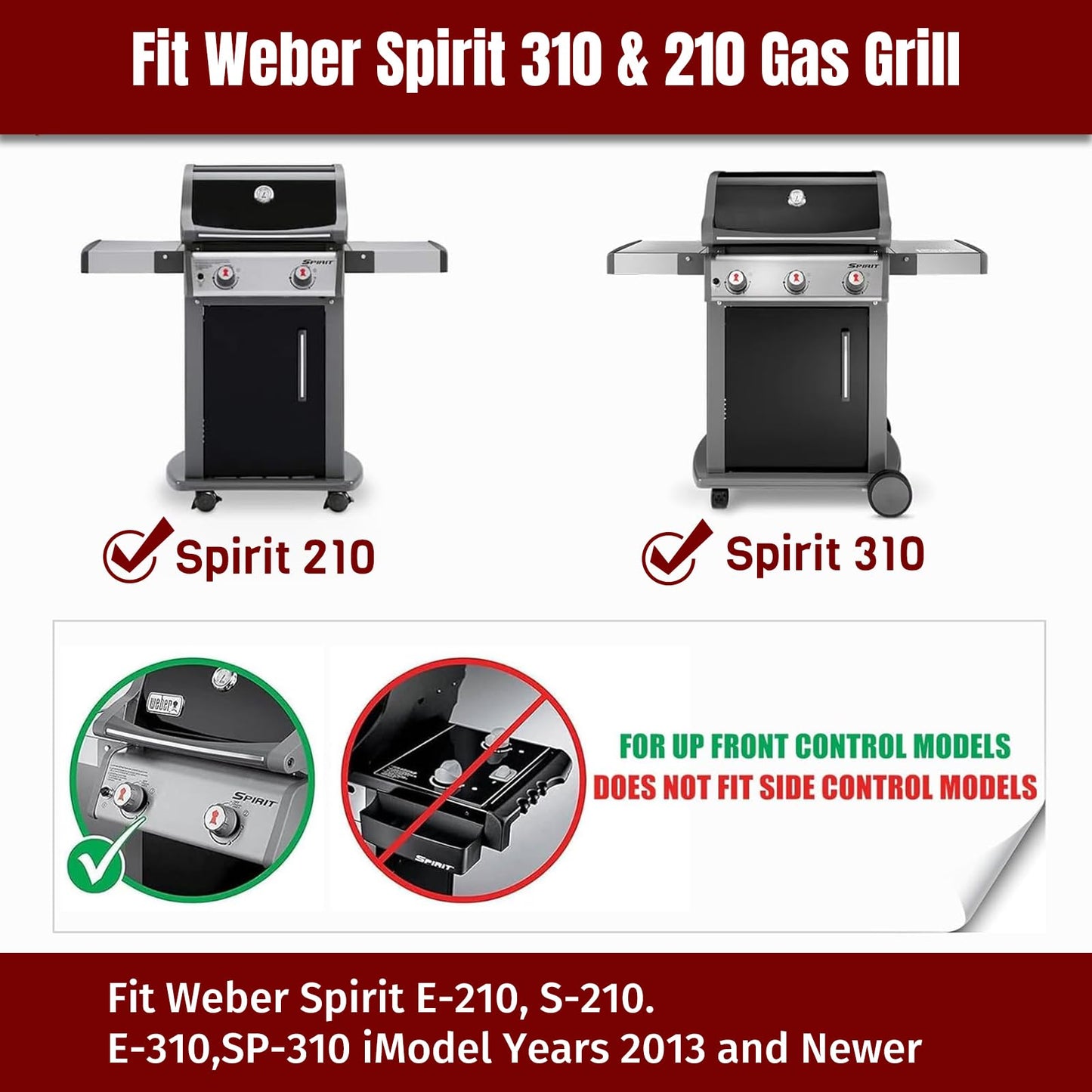 SHINESTAR 7642 Grill Igniter Kit Replacement for Weber Spirit 200 & 300 Series with Front Control (2013-Newer), Igniter Kit for Spirit E-210, S-210, E-310, SP-310