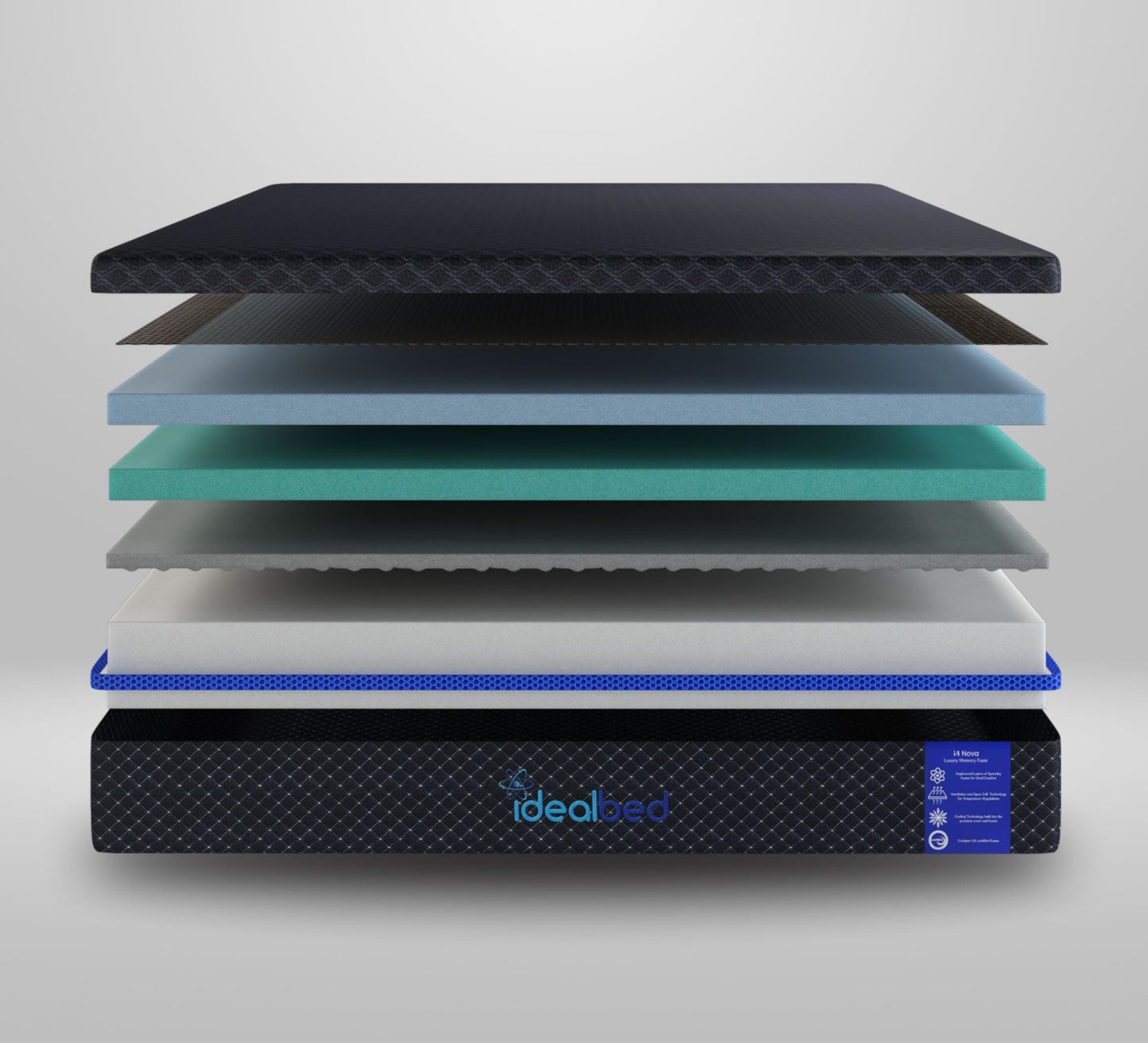 iDealBed G4 Nova Luxury Memory Foam Mattress 7i Custom Adjustable Bed Sleep System, Comfort, Cooling & Support, Silent Performance, Lumbar Support, Pillow Tilt (Firm, Split California King)