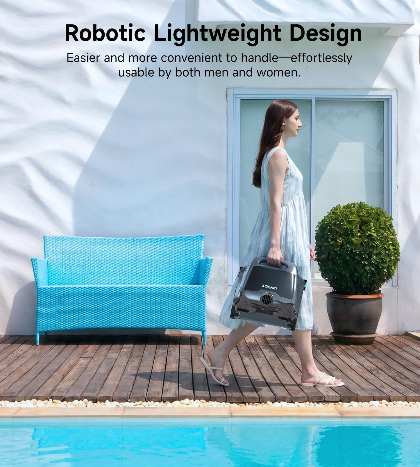(2026 NEW) WYBOT B1 Cordless Robotic Pool Vacuum for Inground Pools, Six-Roller Brush 4-in-1 Smart Pool Cleaner, Edge Cleaning High Obstacle Crossing, Lightweight, App Navigation