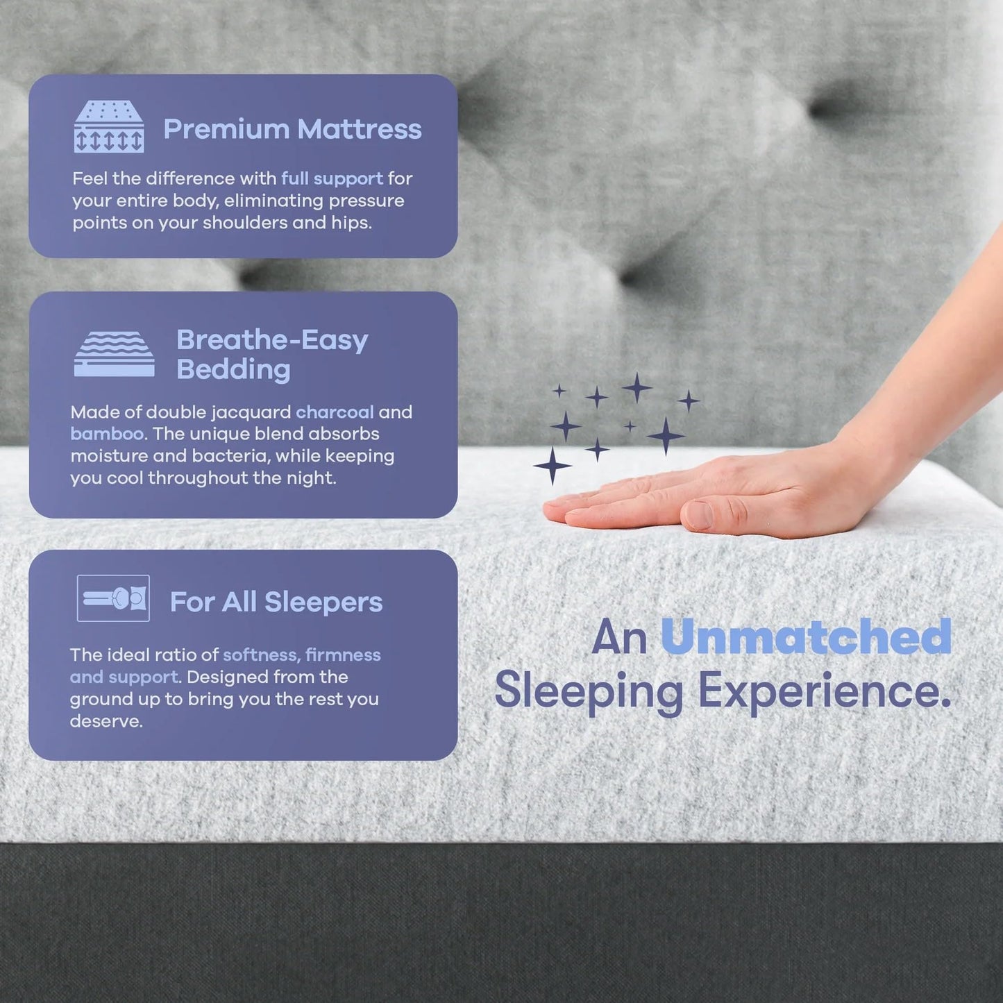Celestial Sleep 12 Inch Split King Mattress, Made in The USA, CertiPUR-US®, Oeko-Tex®, and Fiberglass-Free™ Certified Cooling Bed, Gel Memory Foam Mattress in a Box - Soft
