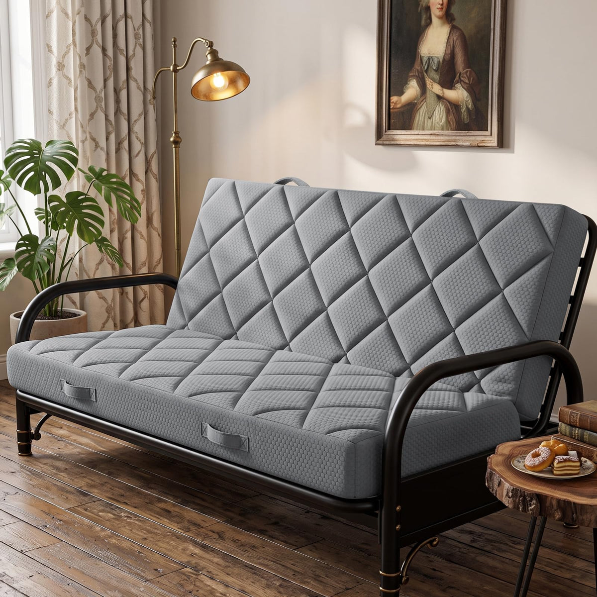 Flantree 6" Full Size Futon Mattress Replacement with Handles,71X52X6"