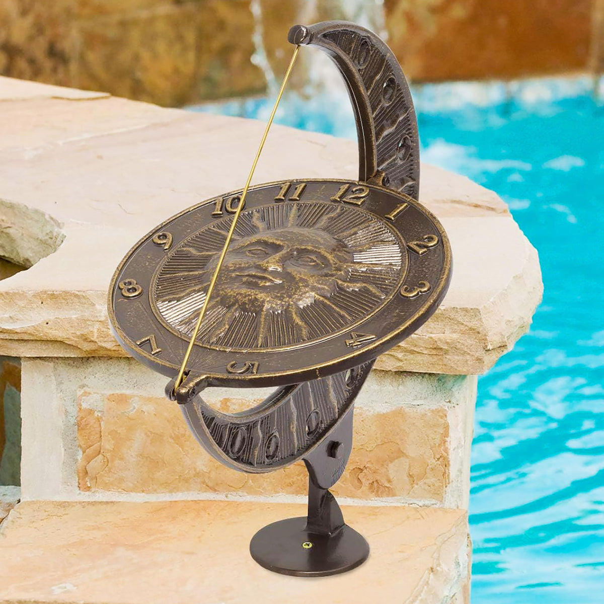 Whitehall Products Sun and Moon Sundial, French Bronze