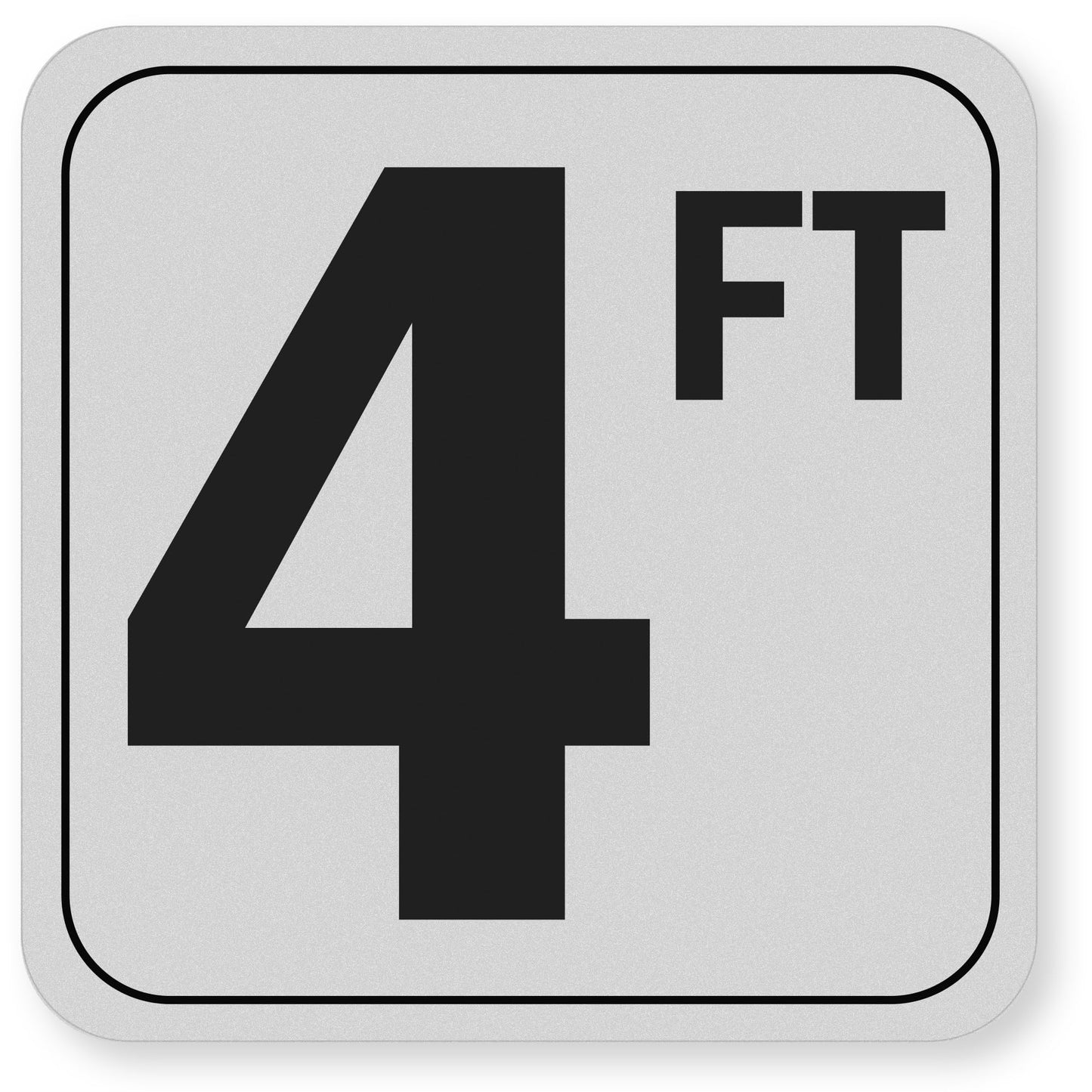 4FT Pool Depth Stickers, Anti-Slip Vinyl Markers - 6x6 Inches, Waterproof, Safety Number Signage for Swimming Pool Decks (4ft)