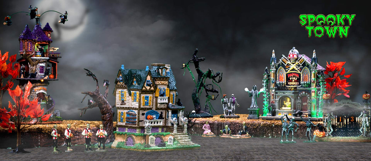 Lemax Ghouly Grocer Lighted Building, #95458 for Halloween Village Display