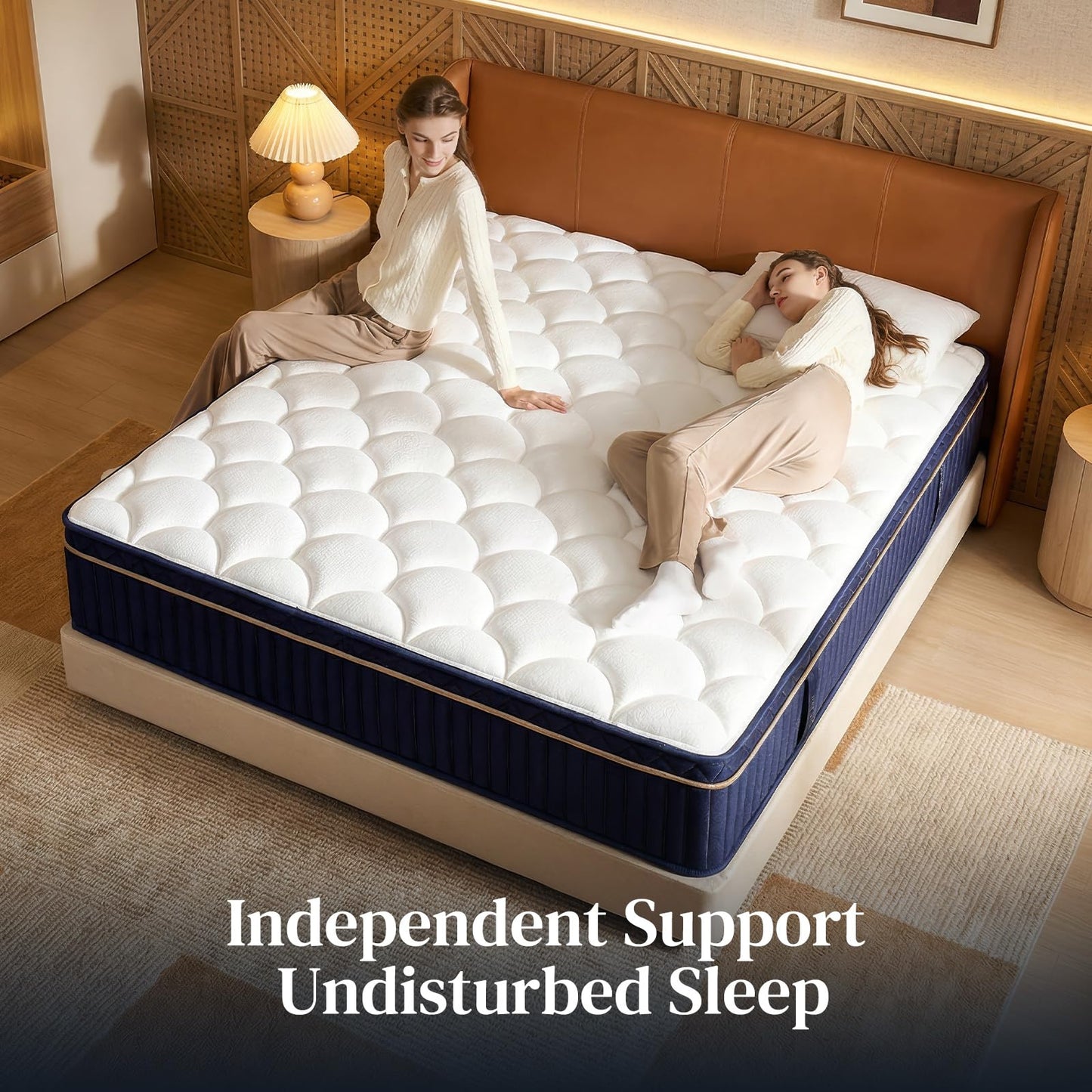 King Size Mattress, 14 Inch Hybrid King Mattress in a Box, Medium Firm Memory Foam Mattress, with Individual Pocket Springs, Upgrade Zoned Support, Motion Isolation&Pressure Relief, CertiPUR-US