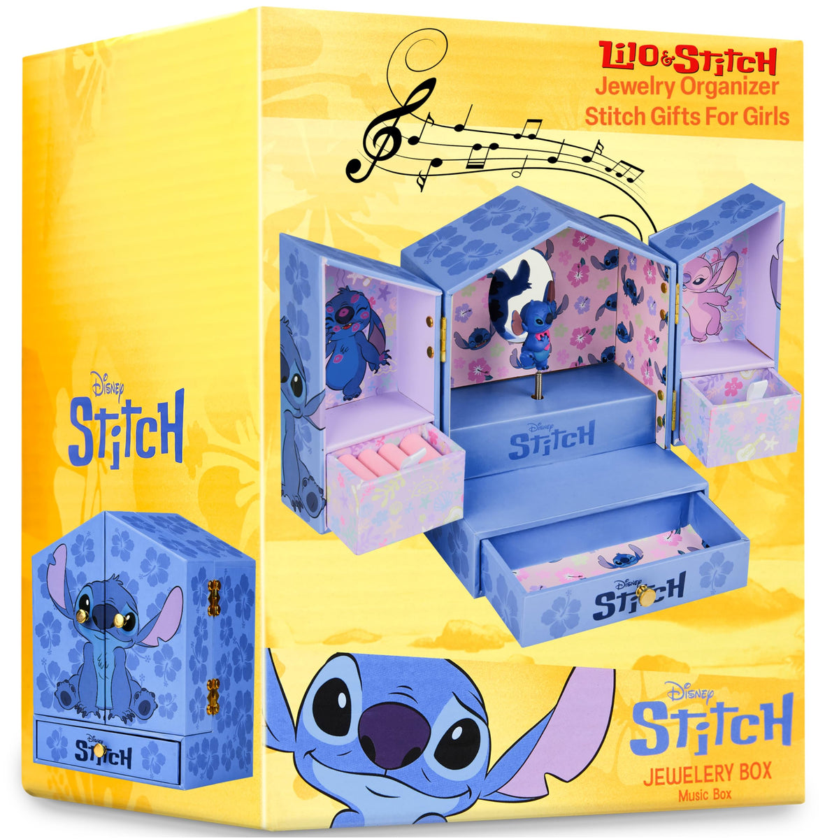 Get Trend Disney Stitch Musical Jewelry Box with Figurine for Girls, Teens