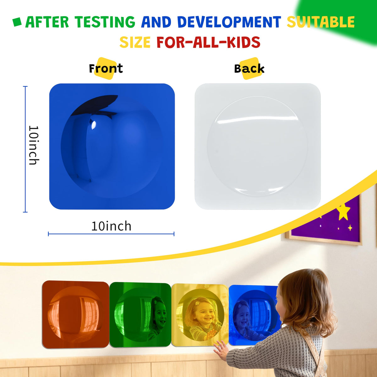 Whimtoyland 4PCS Sensory Mirror for Kids, Gift for Autistic Boys & girls