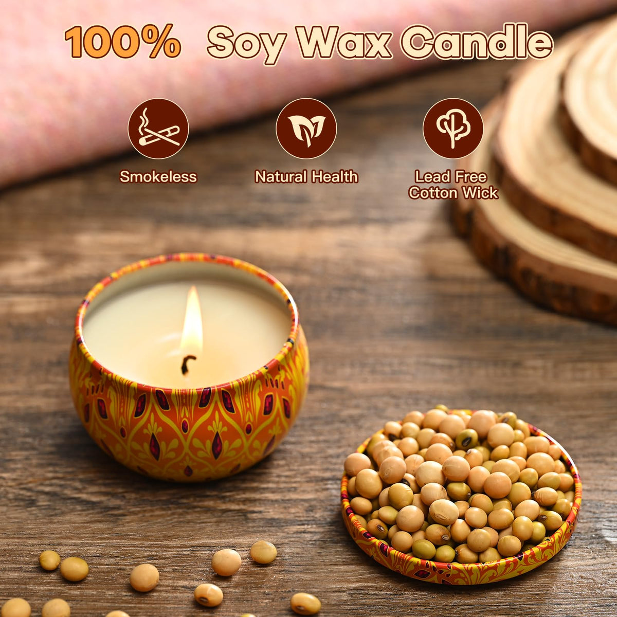 Scented Candles,12 Pack Aromatherapy Candle, Aromatherapy Candle with Gift Box for Family-Spring