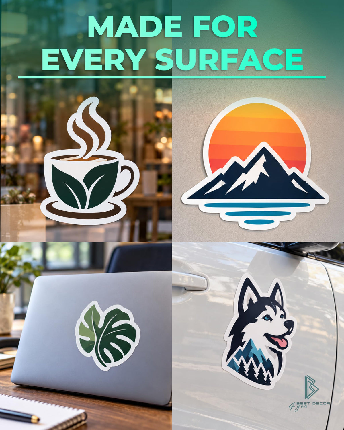Personalized Window Decal, Custom Vinyl Stickers for Doors, Walls, Business
