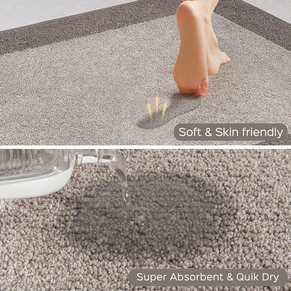 DOMUSTEX Runner Rug 32" x 72", Kitchen Rug for Hallway, Door, Roll Packing