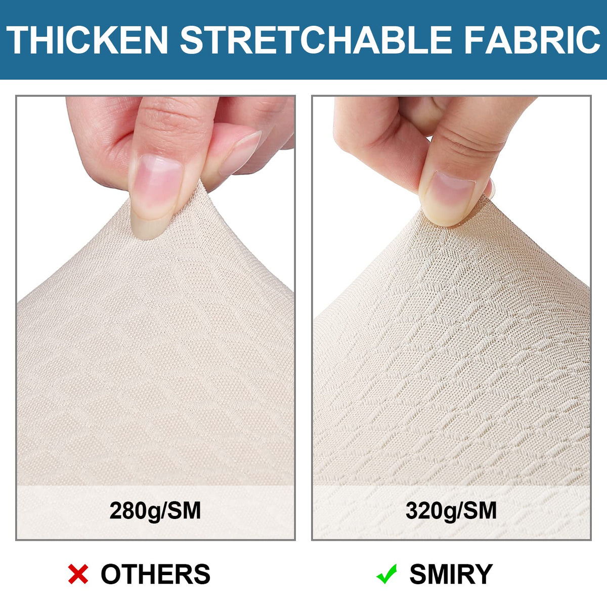 Smiry Waterproof Seat Covers for Dining Room Chairs, Set of 4