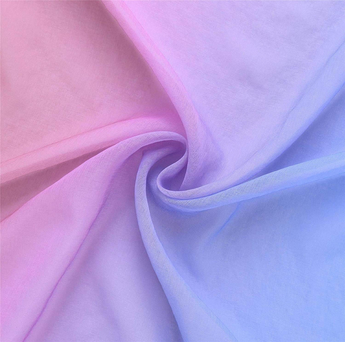 Yancorp Sheer Curtain Semi Bedroom Curtains 63 inches Length Linen Pink Blue Ombre Curtains Rod Pocket Drapes Girls Living Room Mermaid Bedroom Nursery Kids Window Decor, 1 Panel(Pink Blue, 40"x63")