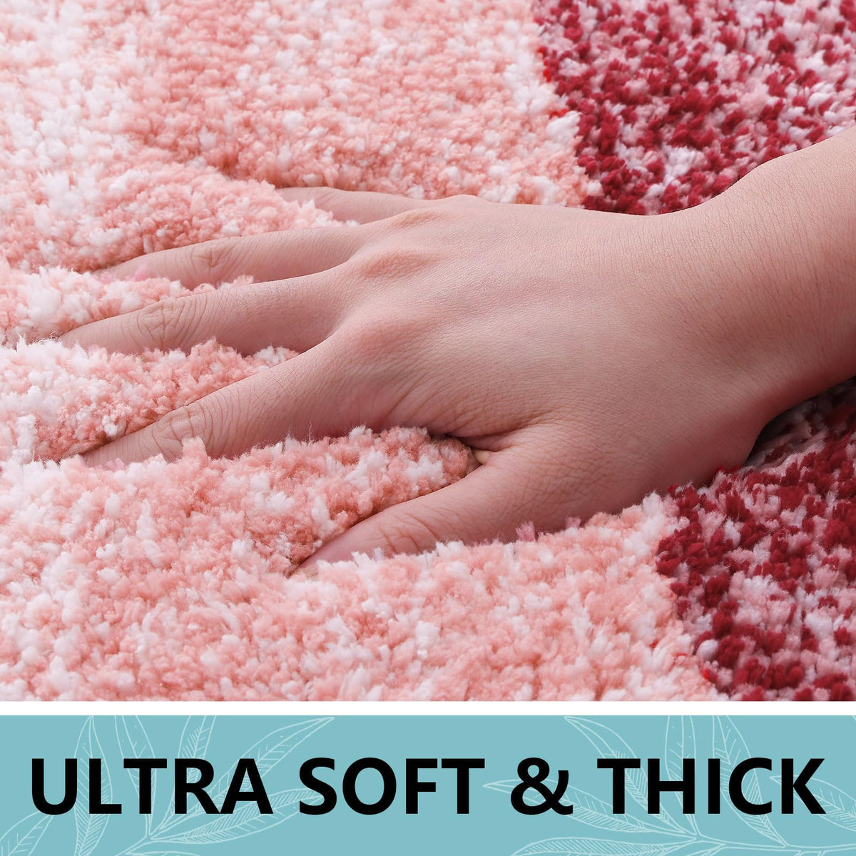 Arotive Microfiber U-Shaped Bathroom Rugs Sets 3 Piece, 24x16+30x20+24x20