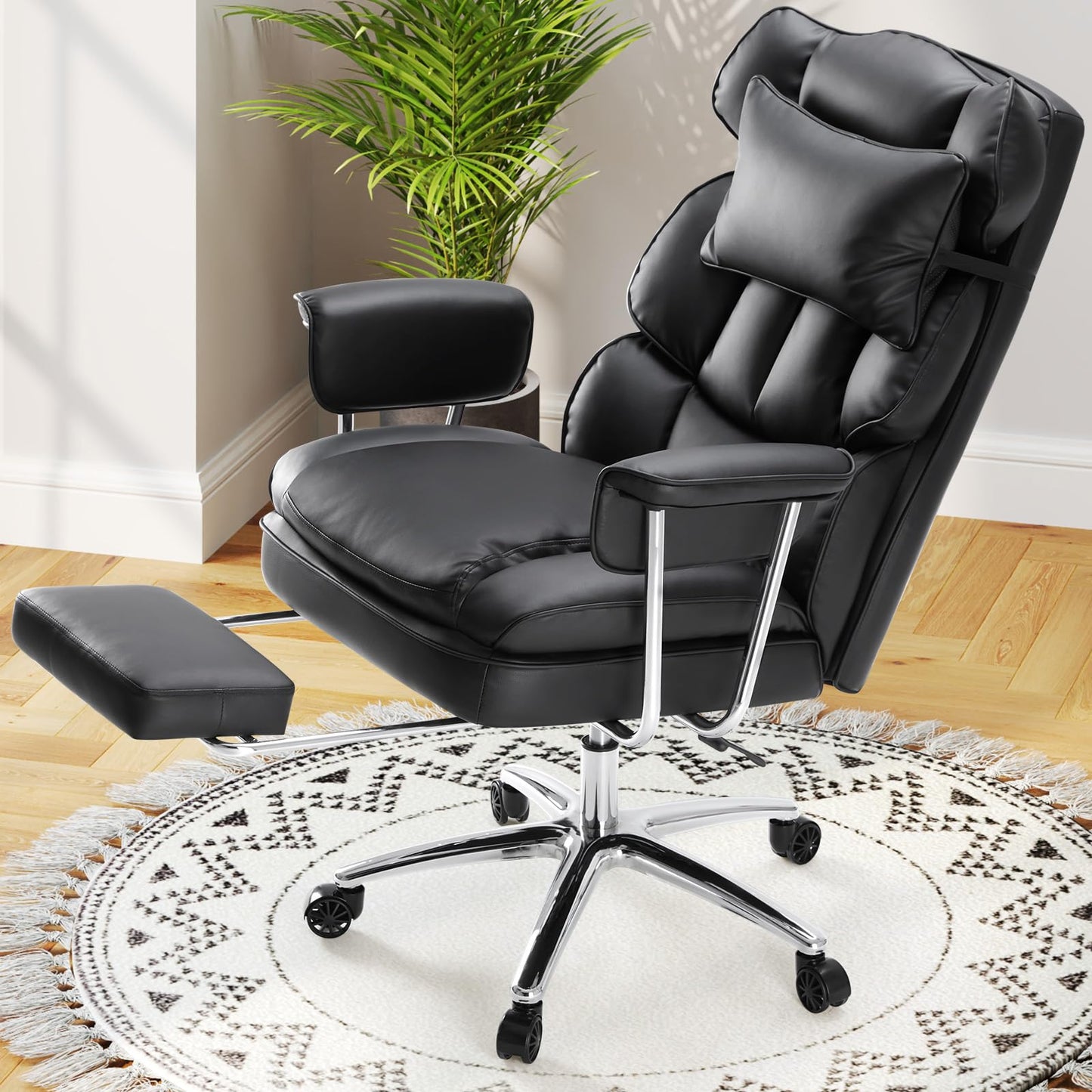 DUMOS Ergonomic Home Office Desk Chair, Executive Chair, PU Leather