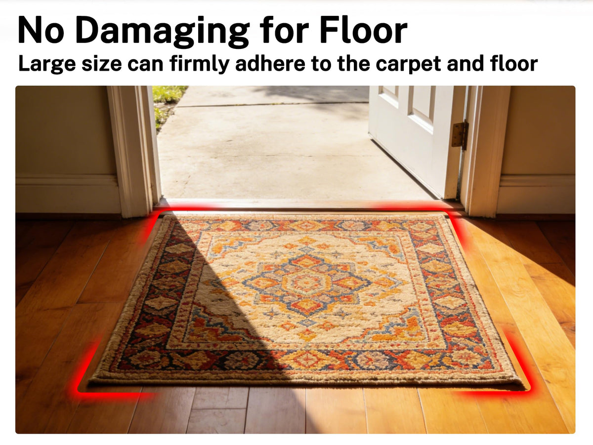 Reusable Rug Tape Grippers,Carpet Tape No Damaging for Hardwood Floors 12Pc