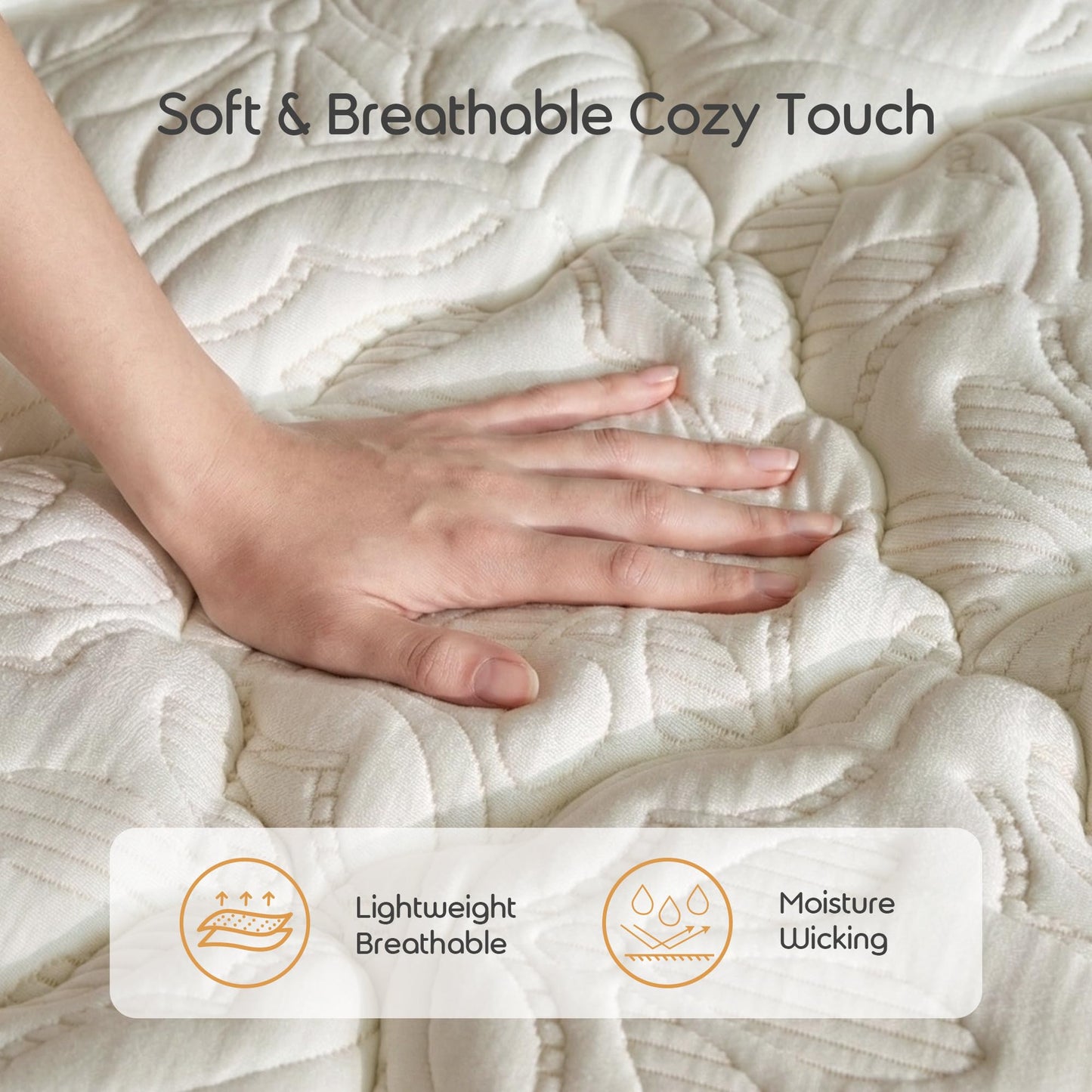 ZELBIO 12 Inch Full XL Mattress Hybrid, Cooling Gel Memory Foam & Pocket Springs, Medium Firm, Breathable, CertiPUR-US Certified, Bed-in-a-Box