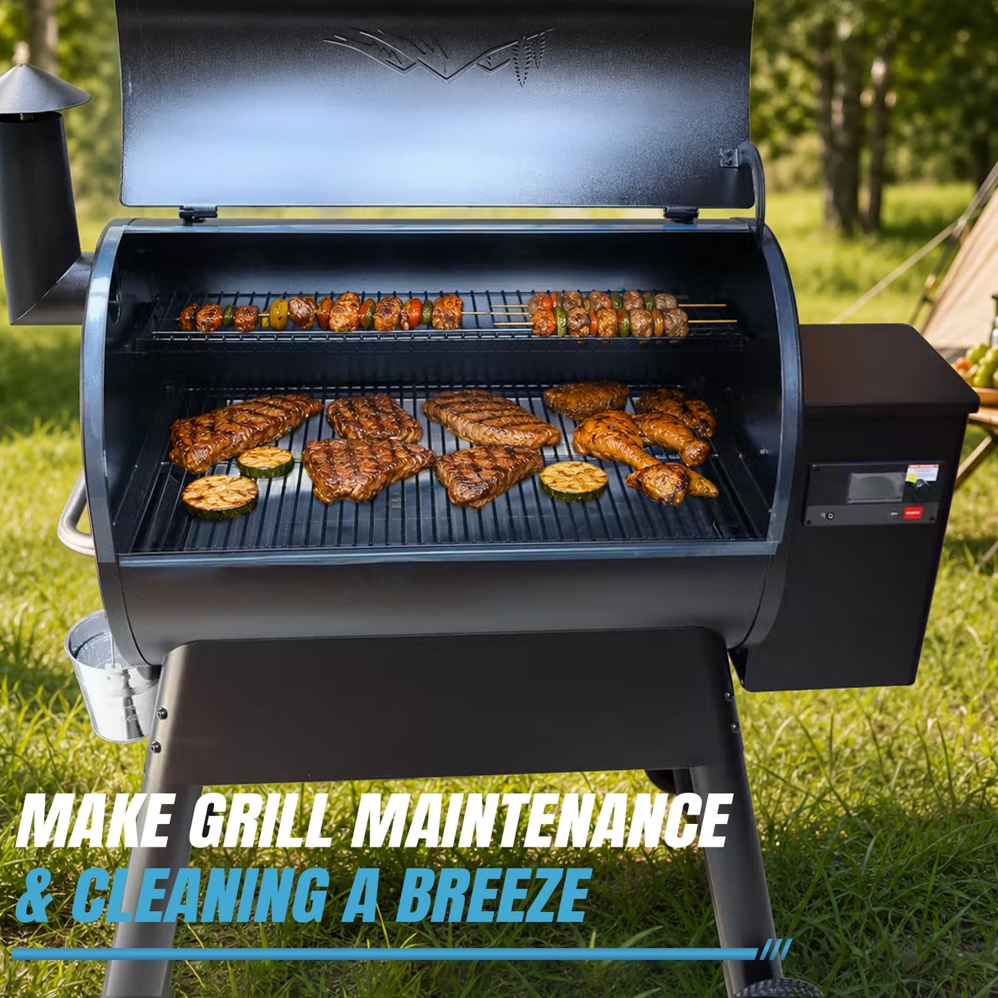 GORGERILA 15-Pack BAC520 Drip Tray Liners for Traeger Pro 780 Pellet Smoker Grill Disposable Aluminum Grill Liners for Traeger Pellet Grills Heat-Resistant Grill Accessory