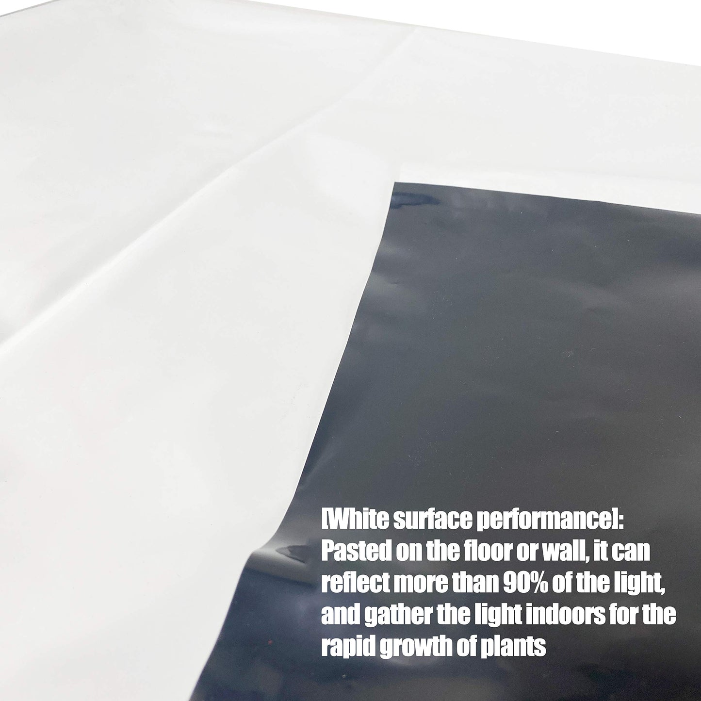 TEXALAN Black and White Panda Film 5.5 Mil Poly Film 100% Virgin Poly Material (10X25FT)