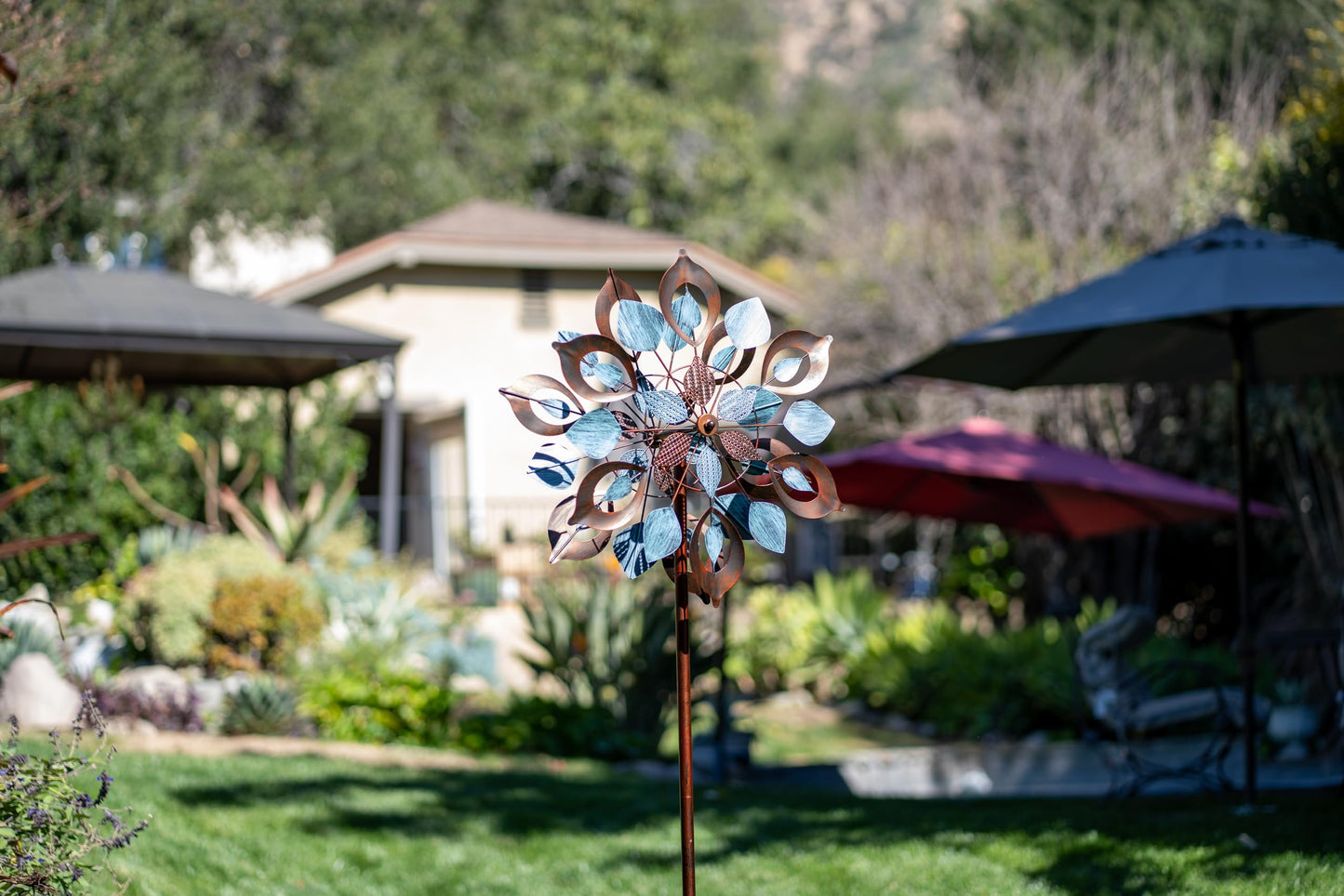 Wind Spinners Outdoor for Yard and Garden, 84 Inch Metal Large Outdoors Windmill Kinetic Wind Spinner, Outside Decor for Yard Art Lawn Backyard Landscape Patio(24" W x 84" H)