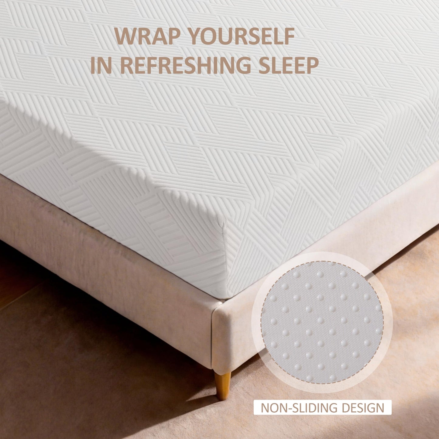 Sunny Heart 10 Inch Short King RV Memory Foam Mattress, Medium Firm Bed Mattress with Breathable and Removable Cover, Pressure & Pain Relief | in a Box | Fiberglass Free | CertiPUR-US Certified