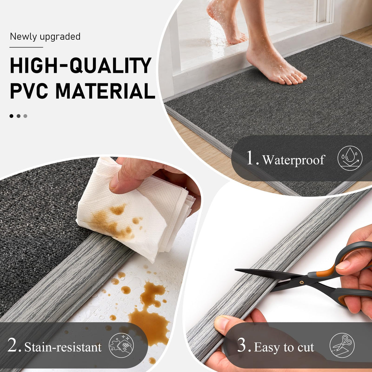 Flexible Carpet Edge Trim, Self-Adhesive Binding Rug Edge Protector 20Ft