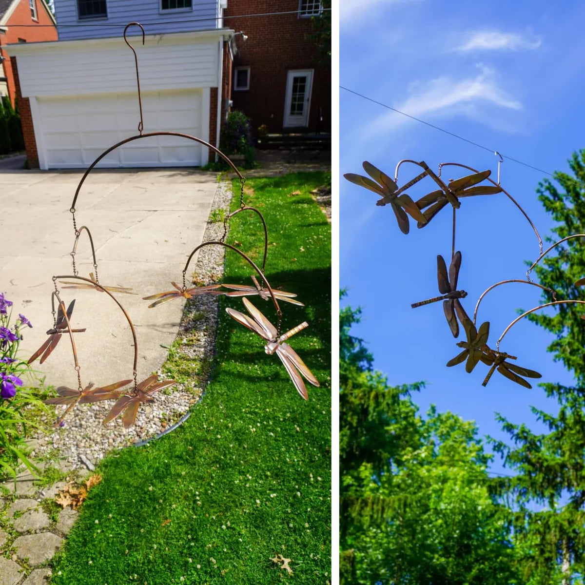 Ancient Graffiti Hanging Dragonfly Mobile, Multi, 28" H