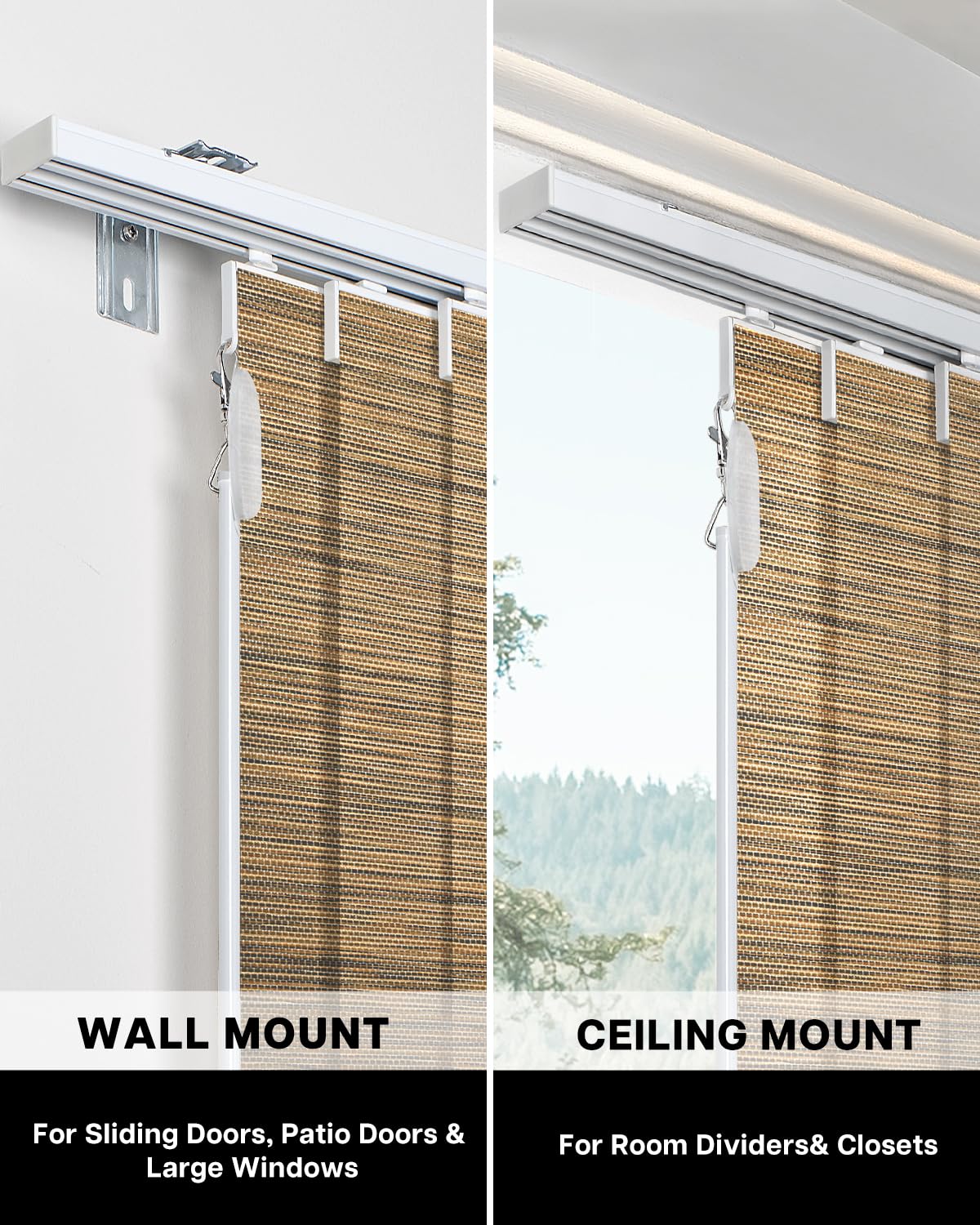 Lazblinds Woven Texture Paper Vertical Blinds, SleekLoom Khaki
