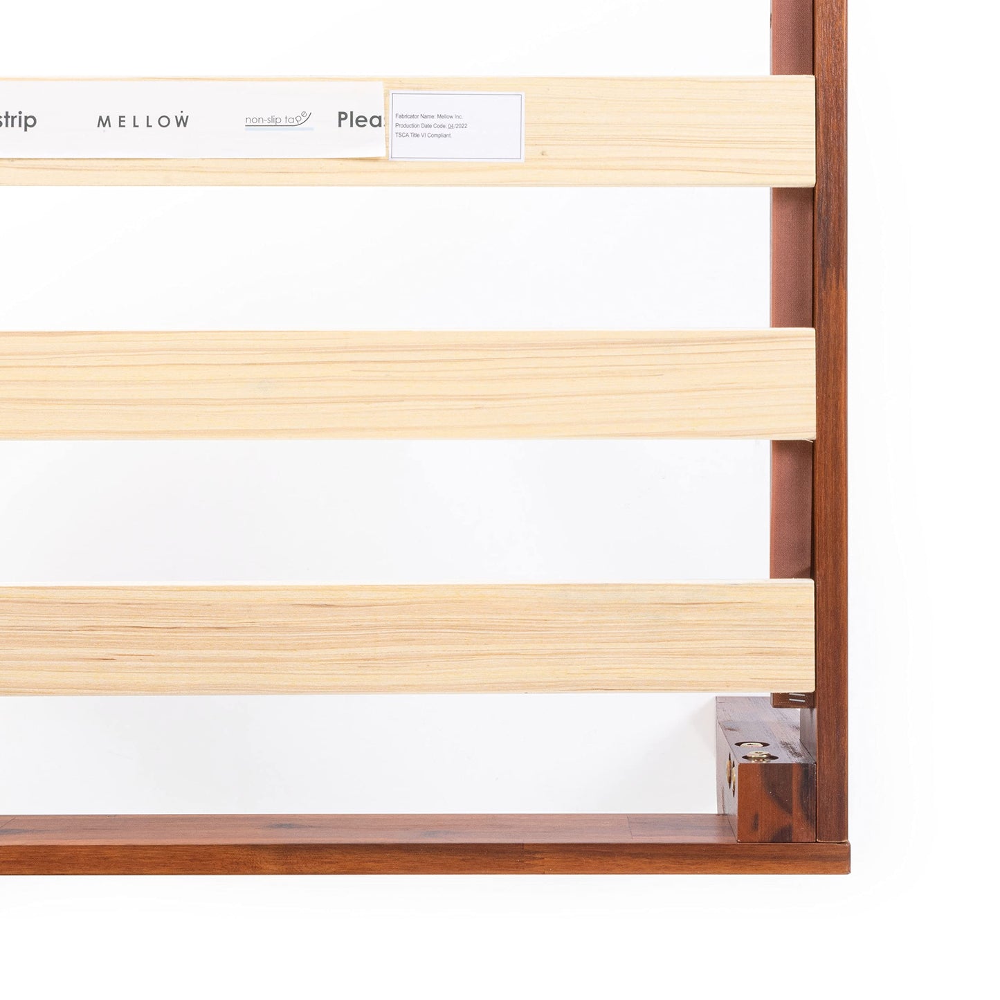 Mellow Naturalista Classic 12 Inch Solid Wood Platform Bed with Wooden Slats, Twin XL, Cherry