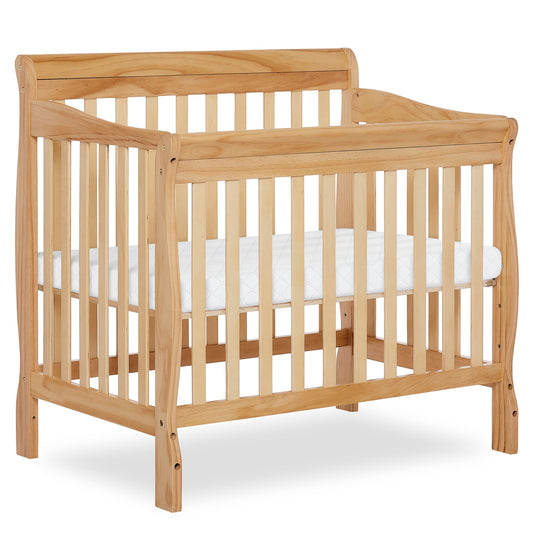 Dream On Me 4-in-1 Mini Baby Crib for Small Spaces, Aden, Natural