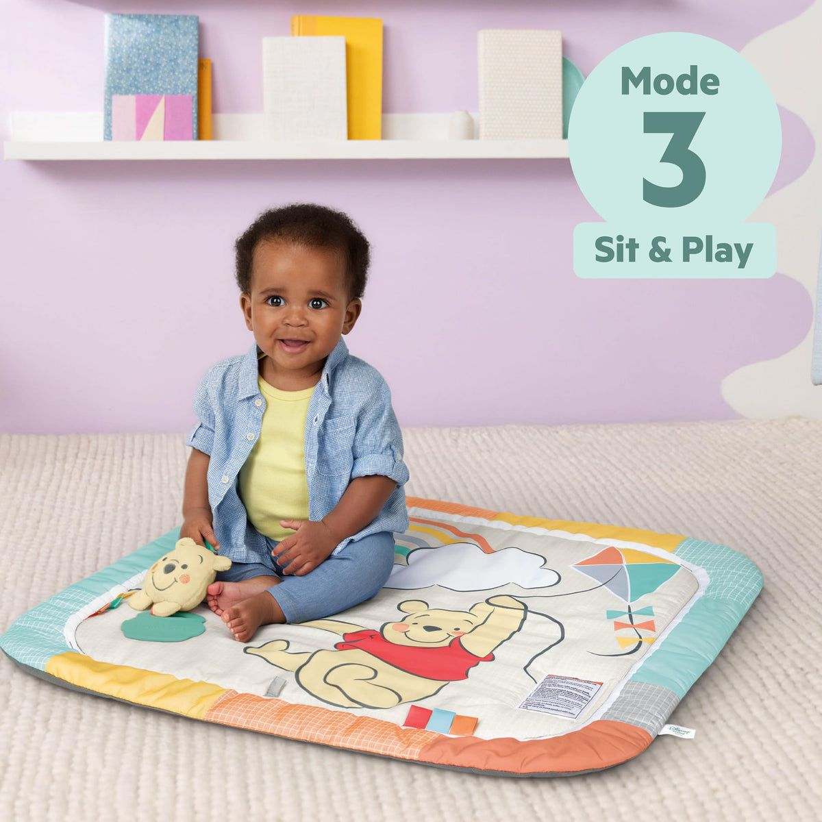 Bright Starts Baby Activity Gym with Two Toy Bars, Winnie the Pooh, Unisex Multi-Coloured