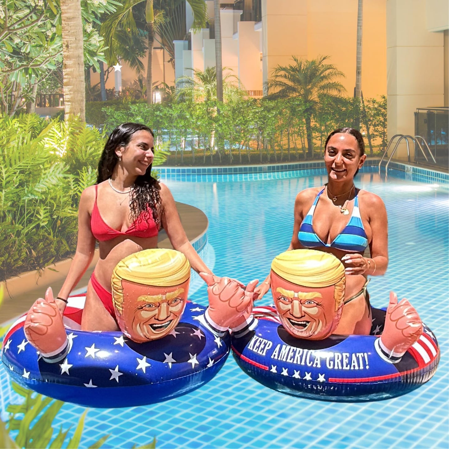 NINOSTAR Inflatable Pool Float American Pool Float for Summer Pool Party