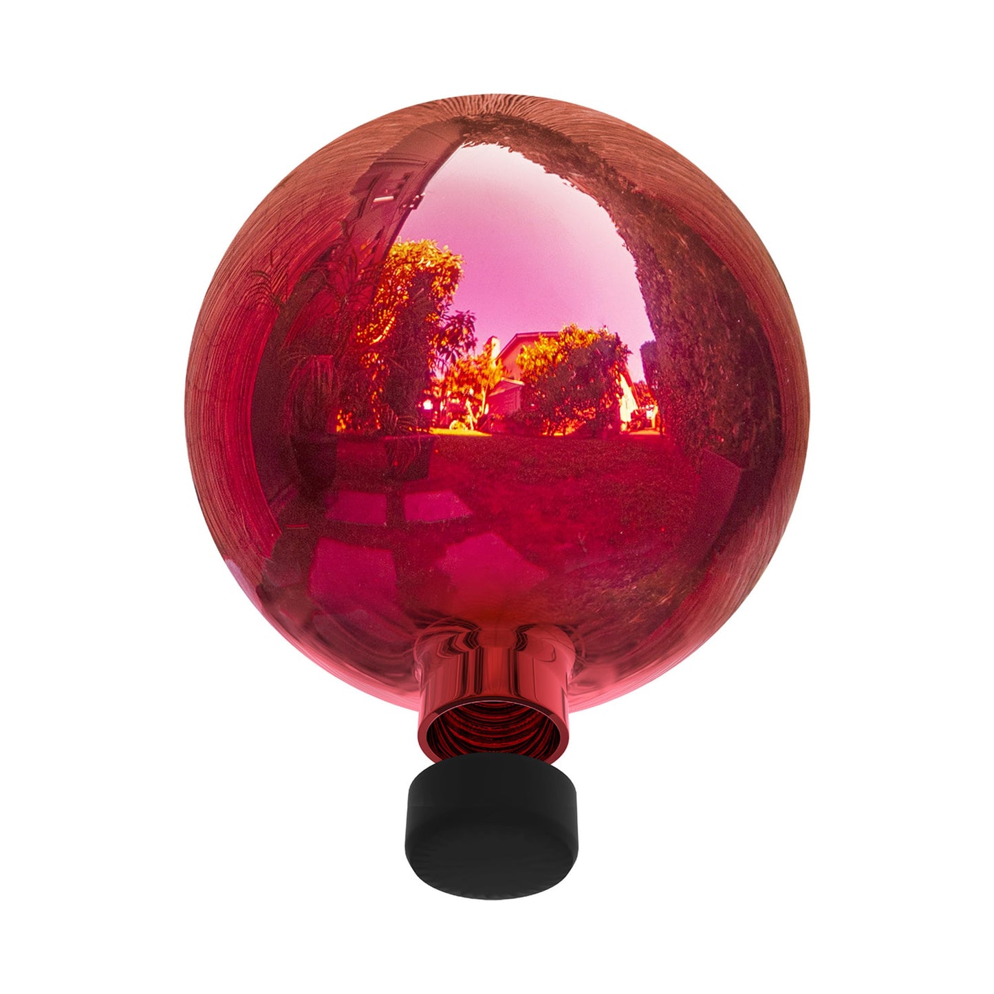 Alpine Corporation 10" Diameter Indoor Outdoor Glass Gazing Globe Yard Decor, Red