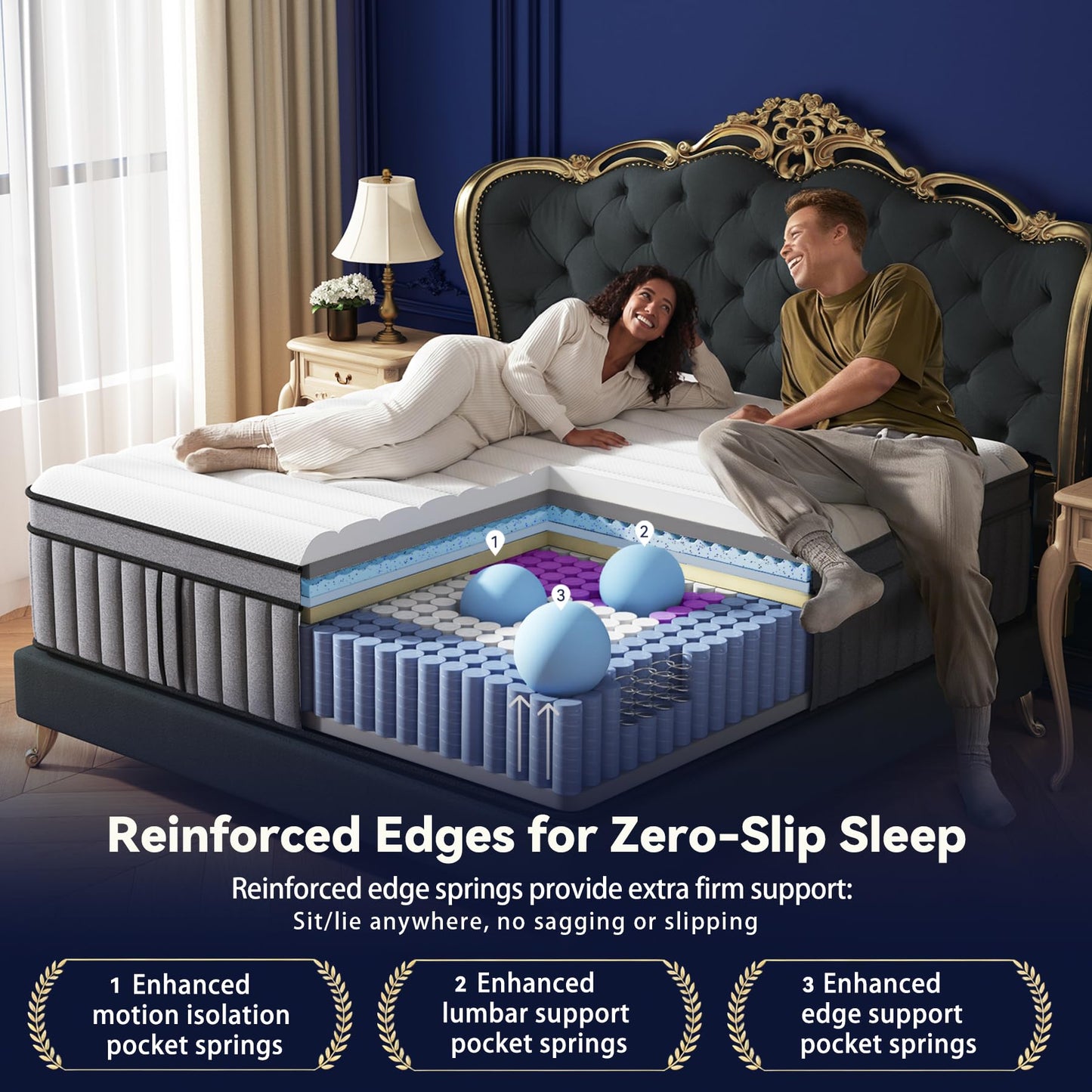 DIFAME California King Mattress, (2026 Upgraded) Hotel-Level Luxury Medium Firm 14 Inch King Hybrid Mattress in a Box, with Cool Gel Memory Foam & Pocket Springs, Extra Edge Support, 365-Night Trial