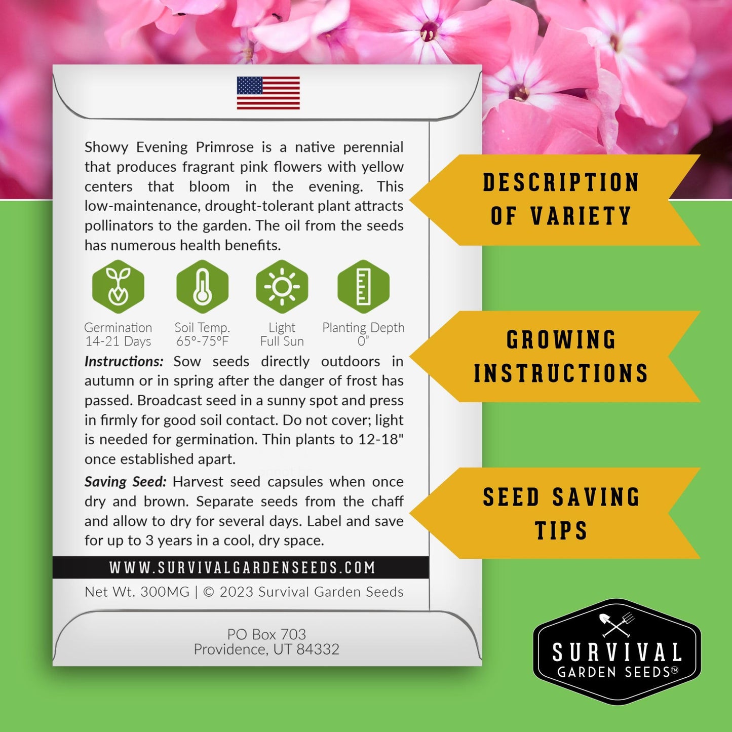 Flower Seeds Garden Kit - 36 Packs of Annual & Perennial Flowers for Planting – with Wildflowers for Pollinators, Bees, Butterflies | Heirloom Non-GMO Seed Starter Pack – Survival Garden Seeds