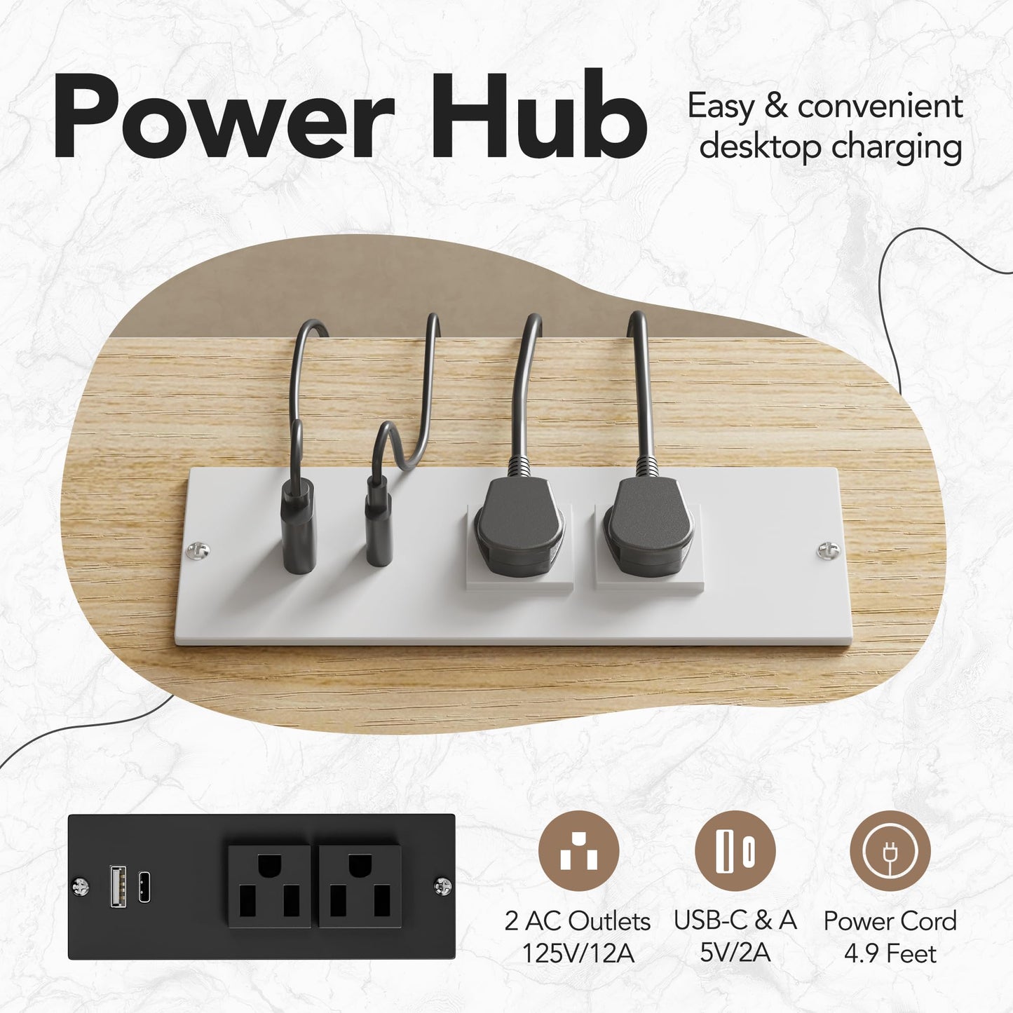 HUANUO Electric L Shaped Standing Desk with File Cabinet, 83" x 55" Height Adjustable Sit Stand up Desk with LED Strip, Power Outrlets & Cable Management Tray, Corner Computer Table, Light Walnut