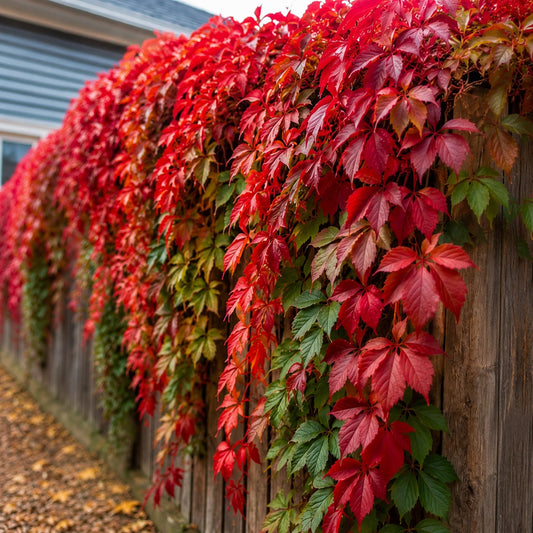 3 Virginia Creeper Live Bare Root Plants | Fast Growing Climbing Vine Rootstock for Planting | Hardy Parthenocissus quinquefolia Vine for Fences, Walls & Privacy Coverage (3 Plants)