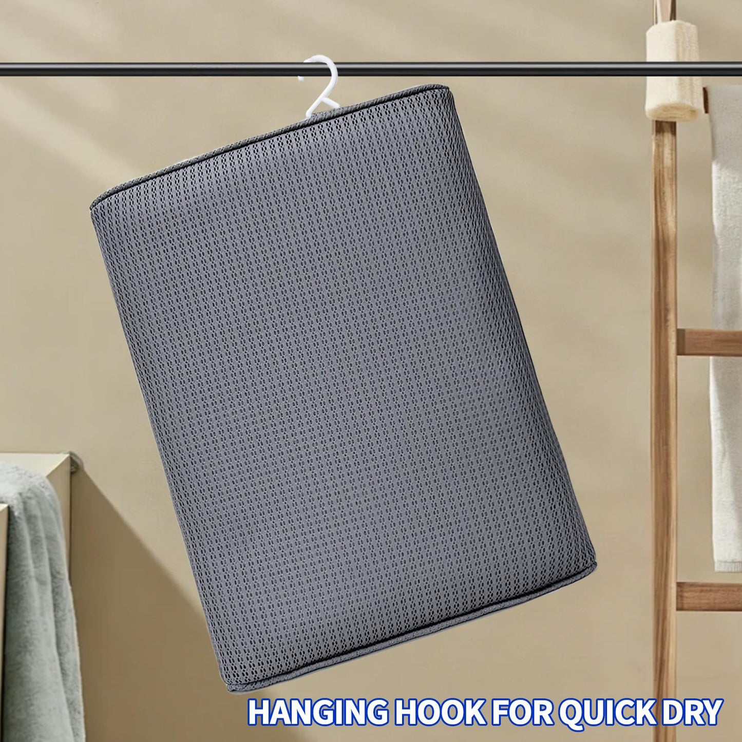 Newivi 2 Pack Sauna Seat Cushions, 2'' Waterproof High Resilience Seat Pad for Infrared Sauna, Shower Chair & Spa, Heat Mat Accessories (Gray)