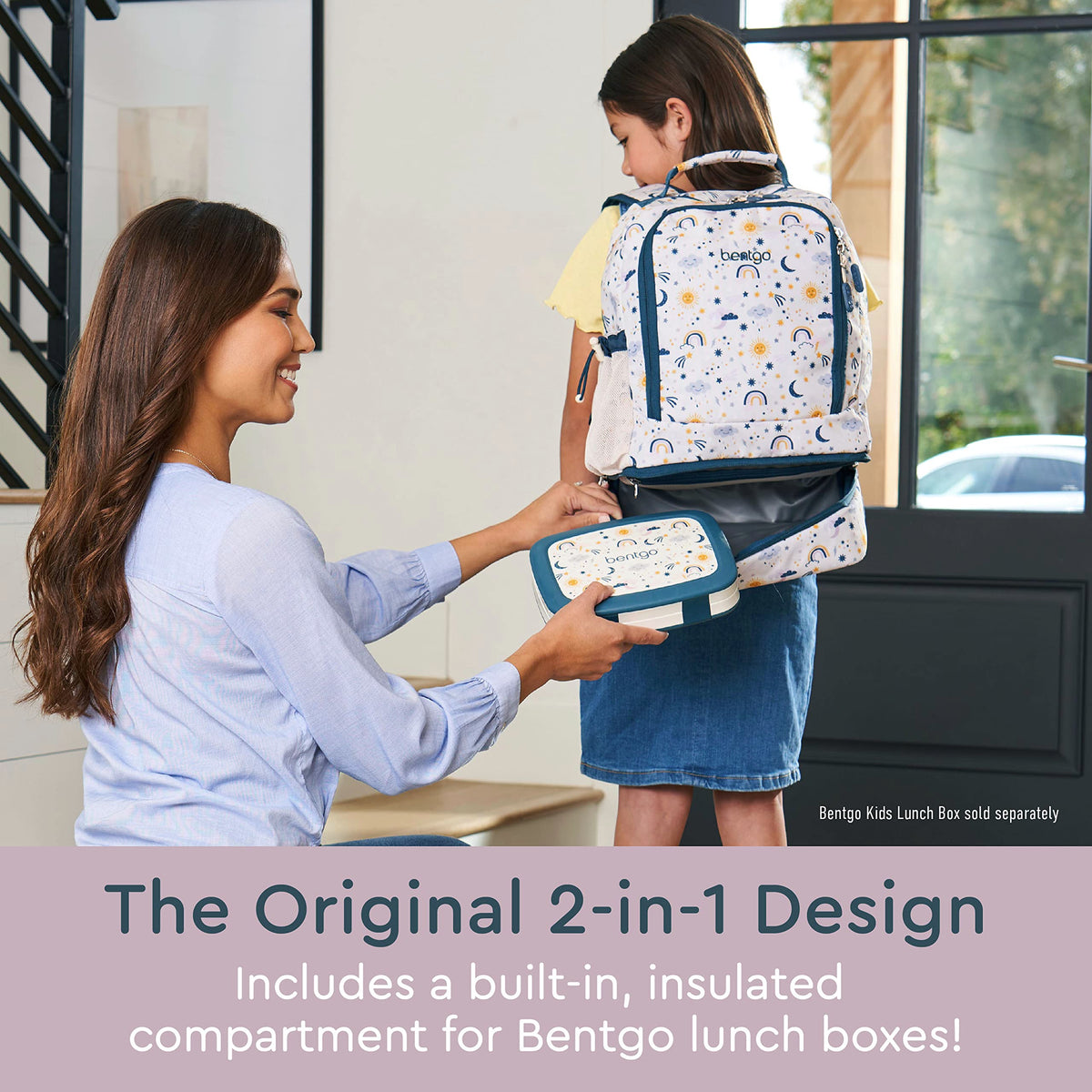 Bentgo Kids 2-in-1 Backpack & Insulated Lunch Bag with Padded Straps