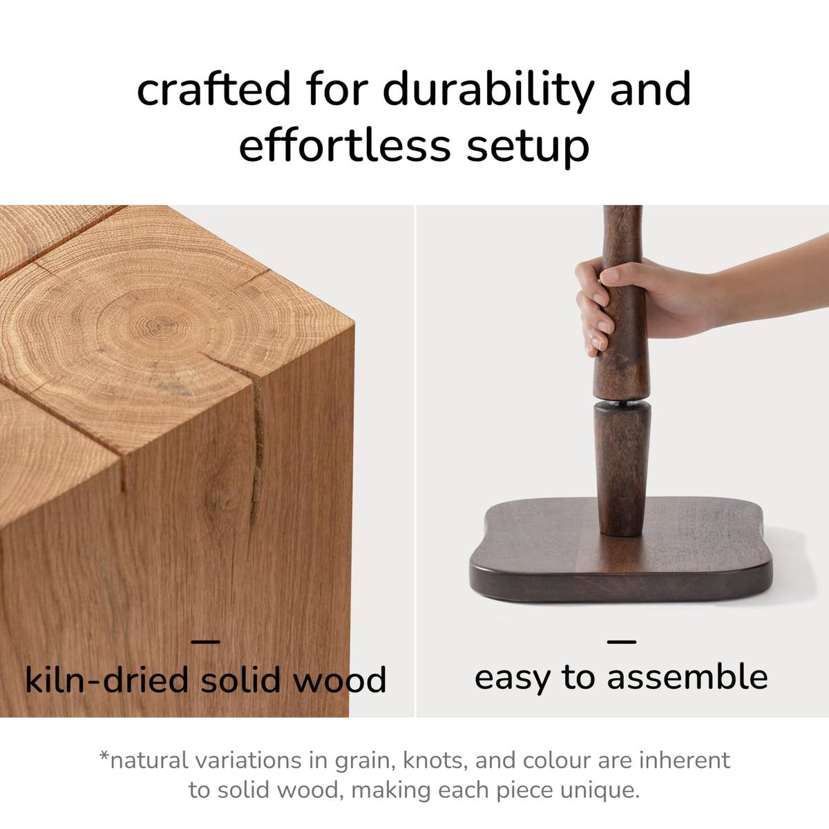 MH London Destiny 22" Solid Wood Pedestal Side Table, Espresso