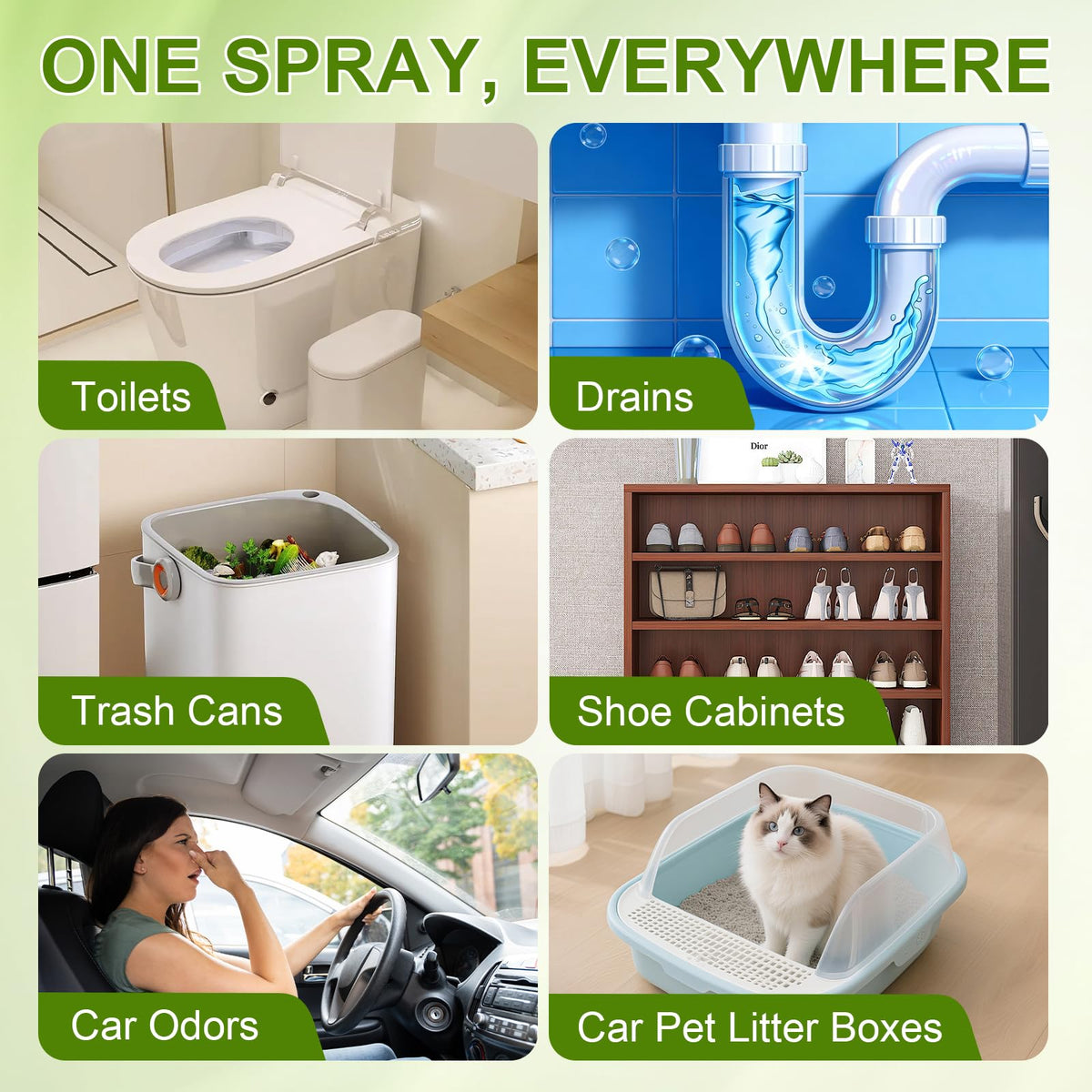 6 Pack Toilet Spray,6 Fl Oz Essential Oil Bathroom Odor Deodorizer for Home