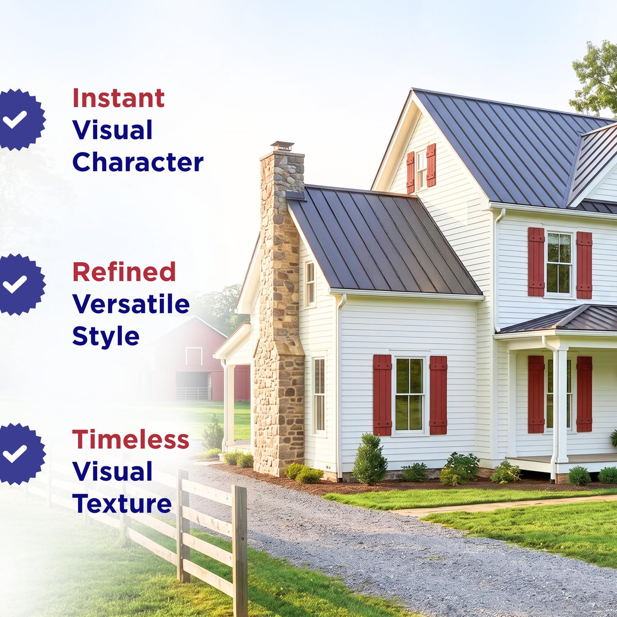 The Bahia | Exterior Window Shutters | Board and Batten Style | Made in the USA with Extra Durable Extira Material