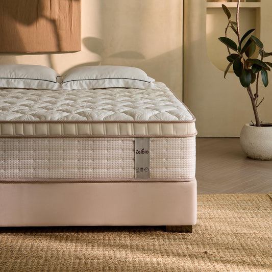 ZELBIO 12 Inch Full XL Mattress Hybrid, Cooling Gel Memory Foam & Pocket Springs, Medium Firm, Breathable, CertiPUR-US Certified, Bed-in-a-Box